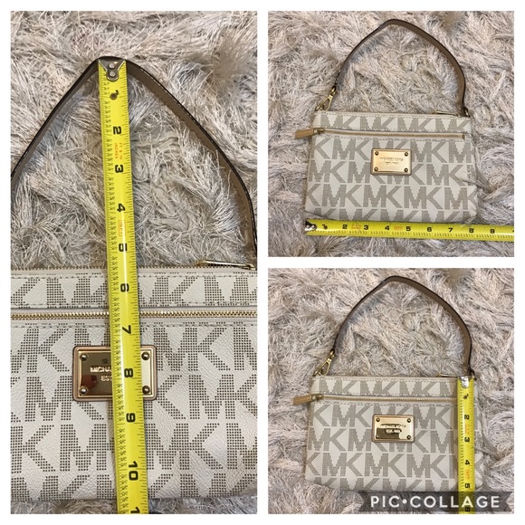 Michael Kors Mini Monogram Handbag Wallet Zipper - Picture 8 of 8